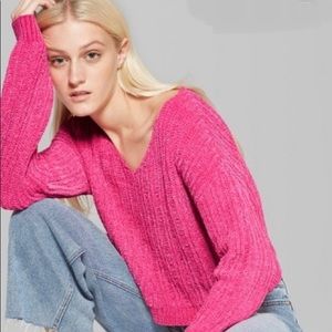 ❄️Luv Lane ❄️chenille crop sweater size S